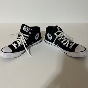 Women's Converse Chuck Taylor All Star Madison Mid Canvas Black White 563512F